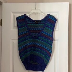 LizSport Vintage Knit Sweater Vest
